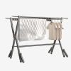Clothes Drying Rack, Indoor Clothes Drying Rack, Foldable Standing Garment Dryer Collapsible Movable Laundry Airer with 4-Wheels for Home Storage, High-Strength Aluminum Drying Rack view 1