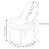 AYARNA Kitchen Dining Chairs Set of 6 Microfiber Leather Soft Padded Seat Modern Wooden Legs Accent Arm Chairs(Ruby red+Black) view 3