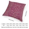 MangGou Fuchsia Cheetah Leopard Print Pillow Cover Cow Animal Spots Dark Pink Decorative Cushion Cover Farmhouse Double Side Pillow Sham with Zipper for Sofa Couch Car Chair 20x20in White Flax view 2