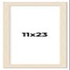 11x23 Frame White Real Wood Picture Frame Width 1.5 Inches | Interior Depth 0.5 Inches | Barn White Distressed Photo Frame Complete with UV Acrylic, Foam Board Backing & Hanging Hardware view 1
