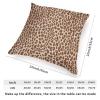 MangGou Neutral Brown Cheetah Animal Print Farmhouse Cushion Cover Leopard Print Animal Spots Cream Brown Home Decor Throw Pillow Cushion Decorative Double Side Throw Pillow Case 22x22in view 2