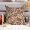 MangGou Neutral Brown Cheetah Animal Print Farmhouse Cushion Cover Leopard Print Animal Spots Cream Brown Home Decor Throw Pillow Cushion Decorative Double Side Throw Pillow Case 22x22in view 3