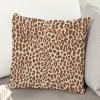 MangGou Neutral Brown Cheetah Animal Print Farmhouse Cushion Cover Leopard Print Animal Spots Cream Brown Home Decor Throw Pillow Cushion Decorative Double Side Throw Pillow Case 22x22in view 4