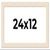 24x12 Frame White Real Wood Picture Frame Width 1.5 Inches | Interior Depth 0.5 Inches | Barn White Distressed Photo Frame Complete with UV Acrylic, Foam Board Backing & Hanging Hardware view 1