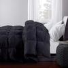 The OutNeT Black Pinch Pleated Comforter Oversized King (116x98Inch), 3 Pieces(1 Pintuck Comforter and 2 Pillowcases) Pintuck Cotton Down Alternative Comforter Bedding Set view 3