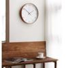 Battery Bedroom Wall Clock Solid Wood Farmhouse Clock Modern Silent Wall Clock Battery Operated Sweep Second Movement Non-Ticking Non Ticking view 3