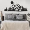 Metal Mountain Wall Art, Mountain Metal Wall Art Decor, Mountain Range View, Nature and Forest Decorations, Home Decor, Metal Wall Decor, Housewarming Gift Unique (29.5" x 12.2" / 75 x 31 cm, gold) view 2
