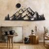 Metal Mountain Wall Art, Mountain Metal Wall Art Decor, Mountain Range View, Nature and Forest Decorations, Home Decor, Metal Wall Decor, Housewarming Gift Unique (29.5" x 12.2" / 75 x 31 cm, gold) view 4