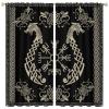 INSFBRB Vikings Symbol Twins Dragons Curtains for Home Decor Ancient Symbols Twins Dragons Nordic Vikings Print Window Drapes for Bedroom Rod Pocket84x84in view 1