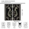 INSFBRB Vikings Symbol Twins Dragons Curtains for Home Decor Ancient Symbols Twins Dragons Nordic Vikings Print Window Drapes for Bedroom Rod Pocket84x84in view 2