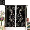 INSFBRB Vikings Symbol Twins Dragons Curtains for Home Decor Ancient Symbols Twins Dragons Nordic Vikings Print Window Drapes for Bedroom Rod Pocket84x84in view 3
