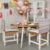 Bohemian Mandala Dining Chair Cover 4 Pack Removable Chair Back Covers Abstract Tribal Floral Washable Kitchen Chairs Back Slipcover for Home/Office/Hotel/Restaurant Geometric view 3