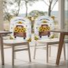 Farmhouse Dining Chair Cover 4 Pack Removable Chair Back Covers Country Spring Sunflowers on Red Car Washable Kitchen Chairs Back Slipcover for Home/Office/Hotel/Restaurant USA Truck Wood Board view 4