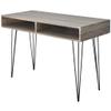 BUKSCYJS Gaming Computer Deskfor Home Office,Sturdy Writing Table and Hobby Workstation,Easy Assembly,Desk with 2 Compartments Gray view 1
