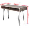 BUKSCYJS Gaming Computer Deskfor Home Office,Sturdy Writing Table and Hobby Workstation,Easy Assembly,Desk with 2 Compartments Gray view 2
