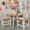 Dining Chair Cover 4 Pack Removable Chair Back Covers Spring Tulip Lavender Floral Frame Washable Kitchen Chairs Back Slipcover for Home/Office/Hotel/Restaurant Retro Cotton Linen view 3