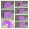 Cake Scraper, Cake Smoother Scraper Set, Dough Scraper Icing Scraper Polisher Tool, Cake Decorating Comb, Icing Smoother Plastic Sawtooth Cake Icing Kitchen Baking Cake Edge (Purple) view 2