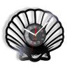 ICECHEN Vinyl Record Wall Clock Sea Shell Laser Cut Wall Clock Sector Shaped Ocean Animal Scallop Retro Record Wall Watch Vinyl Artwork Decor view 1