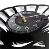 ICECHEN Vinyl Record Wall Clock Sea Shell Laser Cut Wall Clock Sector Shaped Ocean Animal Scallop Retro Record Wall Watch Vinyl Artwork Decor view 2
