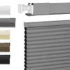 BERISSA Top Down Bottom Up Cordless Cellular Shades No Tools No Drill Blinds for Windows Shades for Indoor Windows Easy to Install,44" W x 64" H (100% Blackout) Light Gray view 1