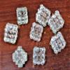 Polished Hand Carved Natural Clear Quartz Crystal (Sphatik) Stone 54 Mini Pyramids Cube Chakra Healing Raw Minerals Healing Power Geometry Tool 20mm view 3