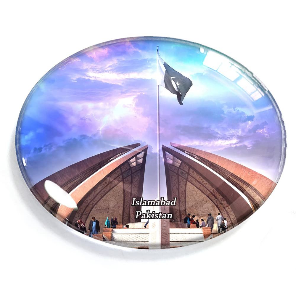 Islamabad Pakistan Magnet Fridge Refrigerator Freezer Magnet Sticker Souvenir Decorations Oval Crystal Magnet Kitchen Whiteboard