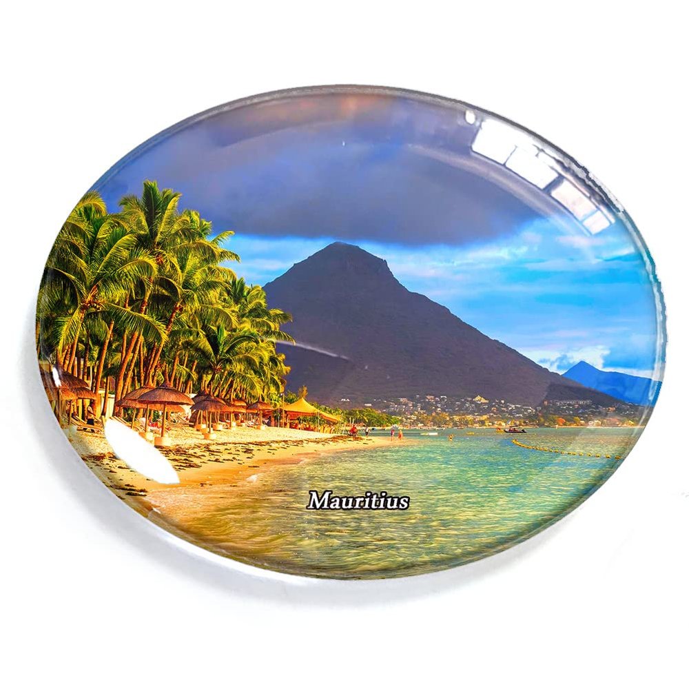 Mauritius Magnet Fridge Refrigerator Freezer Magnet Sticker Souvenir Decorations Oval Crystal Magnet Kitchen Whiteboard