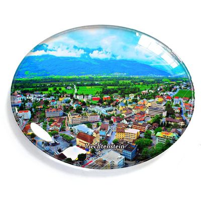 Liechtenstein Magnet Fridge Refrigerator Freezer Magnet Sticker Souvenir Decorations Oval Crystal Magnet Kitchen Whiteboard