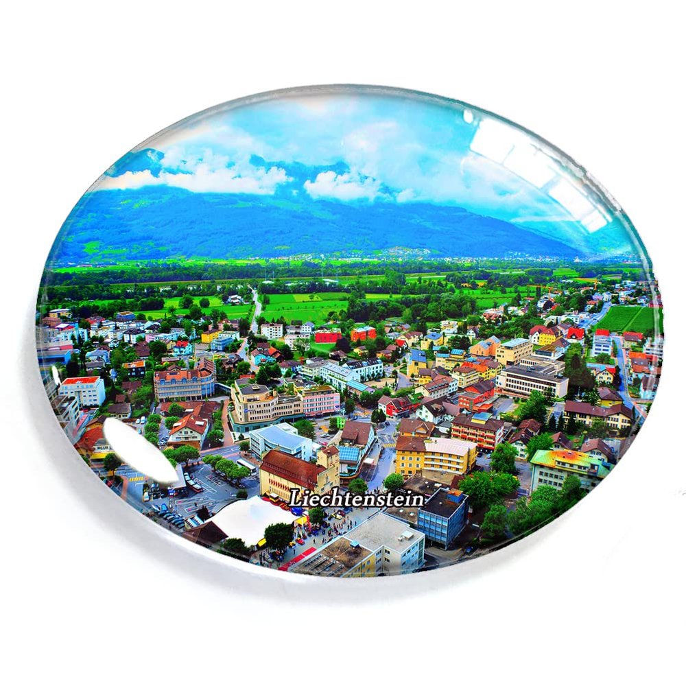 Liechtenstein Magnet Fridge Refrigerator Freezer Magnet Sticker Souvenir Decorations Oval Crystal Magnet Kitchen Whiteboard