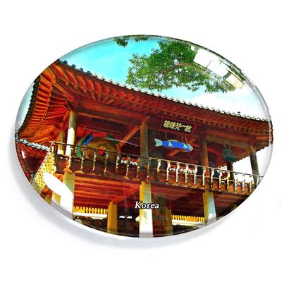 Korea Magnet Fridge Refrigerator Freezer Magnet Sticker Souvenir Decorations Oval Crystal Magnet Kitchen Whiteboard