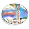 Casablanca Morocco Magnet Fridge Refrigerator Freezer Magnet Sticker Souvenir Decorations Oval Crystal Magnet Kitchen Whiteboard view 1