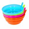 16 Pc Sippy Bowls Kid Built in Straw BPA Free Dish Cereal Soup Ramen Sip-a-Bowl view 2