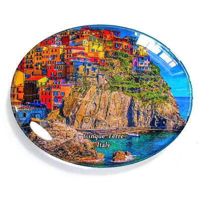 Cinque Terre Italy Magnet Fridge Refrigerator Freezer Magnet Sticker Souvenir Decorations Oval Crystal Magnet Kitchen Whiteboard