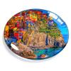 Cinque Terre Italy Magnet Fridge Refrigerator Freezer Magnet Sticker Souvenir Decorations Oval Crystal Magnet Kitchen Whiteboard view 1
