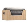 MobileVision Bamboo Storage Box with Open Front Stackable Bin Organizer to use in closets, bedrooms, kitchens, home & office, 14 x 11 x 6.5 inches view 4