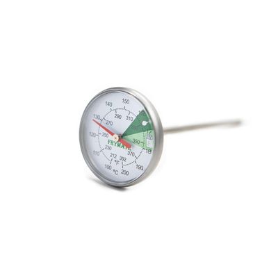 Frymate Commercial Deep Fryer Thermometer with Dial Thermometer, 5" Stainless Steel Stem 1.25" Dial Display Meat Chicken Fries