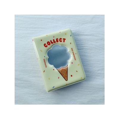 DANCOLOR Letter Printed Photo Album 3Inches Photocard Binder Mini Album Scrapbook for Photos Collect Book Card Binder Anniversary (Color : D-Yellow, Size : 11 * 8.5 * 2.6cm)