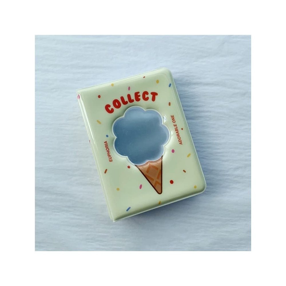 DANCOLOR Letter Printed Photo Album 3Inches Photocard Binder Mini Album Scrapbook for Photos Collect Book Card Binder Anniversary (Color : D-Yellow, Size : 11 * 8.5 * 2.6cm)