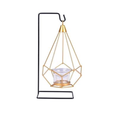 candlesticks Creative Candle Holders Metal Ornaments Iron Candlestick Crafts Candlelight Dinner Table Decor Wedding Candle Stand Art Crafts Candle Holders for candlesticks (Size : Brass)
