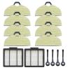 RAYPUR Robot Vacuum Accessories 14 Pcs Replacement Parts Kit Side Brushes Filters Cleaning Mop Pads Compatible for Shark RV2001WD AV2001WD view 1