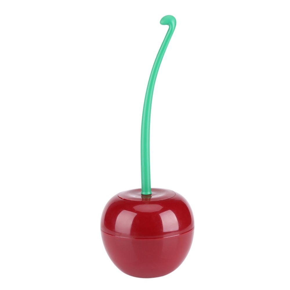 Cherry Toilet Brush, Toilet Brush, Cherry - Shape Cleaning Toliet Brush Holder Standing Set Lavatory Bathroom Tool