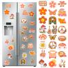 25 Pieces Hippie Car Flower Magnet Groovy Boho Flower Refrigerator Magnets Retro Magnetic Hippie Fridge Magnets for Car Home Metal Door Whiteboard Mailbox Office Cabinets Decor view 1