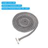 PATIKIL 3/8"x 86" Wood Stove Gasket, 2Pcs Graphite Fiberglass Round High-Temperature Resistance Seal Rope Replacement for Stoves Fireplace Door, Black view 2