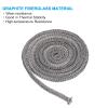 PATIKIL 3/8"x 86" Wood Stove Gasket, 2Pcs Graphite Fiberglass Round High-Temperature Resistance Seal Rope Replacement for Stoves Fireplace Door, Black view 4