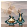 AOPPLSOT Green and Gold Ceramic Vase, Modern Aesthetic Room Decor, Flower Vase for Table Decoration Wedding, Living Room,Office,Bedroom Decoration,Green Set view 1