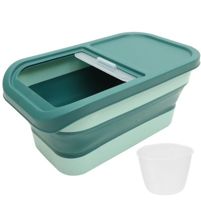 Alipis Household Rice Container Multi-functional Kitchen Grain Dispenser Sliding Lid Nordic Style Cereal Storage Box Design for Rice Flour Soybeans and Coarse Cereals
