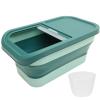 Alipis Household Rice Container Multi-functional Kitchen Grain Dispenser Sliding Lid Nordic Style Cereal Storage Box Design for Rice Flour Soybeans and Coarse Cereals view 1