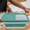 Alipis Household Rice Container Multi-functional Kitchen Grain Dispenser Sliding Lid Nordic Style Cereal Storage Box Design for Rice Flour Soybeans and Coarse Cereals view 2