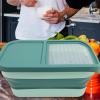 Alipis Household Rice Container Multi-functional Kitchen Grain Dispenser Sliding Lid Nordic Style Cereal Storage Box Design for Rice Flour Soybeans and Coarse Cereals view 4