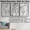 ICEWQOQU Modern Masculine Men Love 3 Piece Metal Line Art Wall Decor, Gay Couple Metal Wall Art, Maximalist Decor, Couples Wall Decor Bedroom, Living Room (47" x 23.6" / 120 x 60 cm, white) view 4
